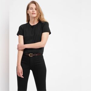 Everlane Top XL Supima Cotton Tee Black